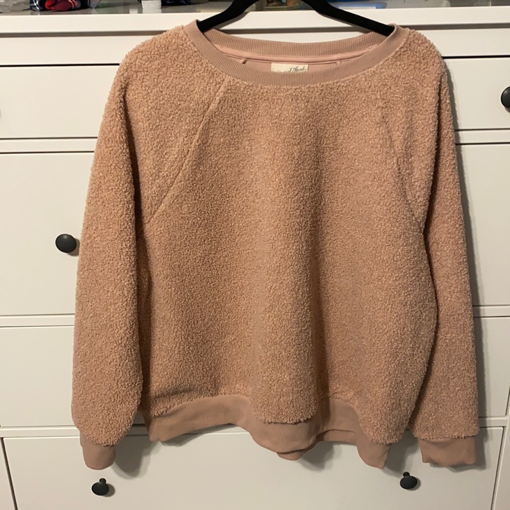 Pink fuzzy sweatshirt